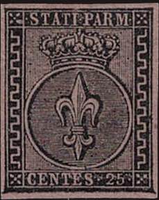 1852 - 25 centesimi violetto, ... 