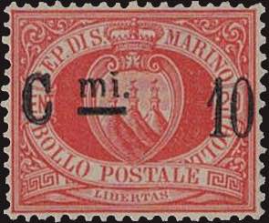 1892 - 10 c. rosso, n° 10u, ... 