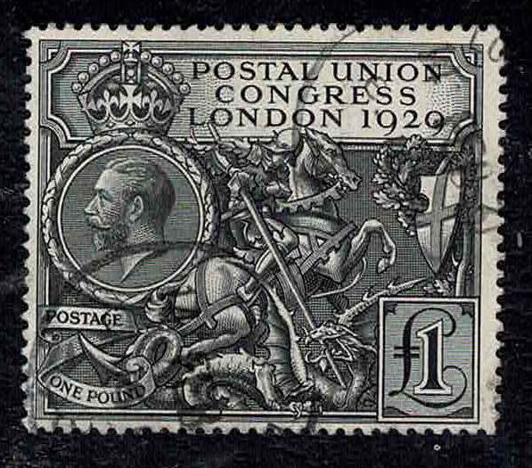 1929 - UPU 1 £ nero, n° 183, ... 