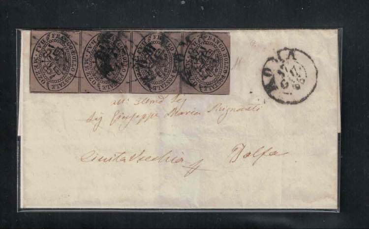1852 - 1/2 bajocchi grigio, n° ... 