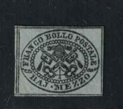1852 - 1/2 bajocchi grigio ... 