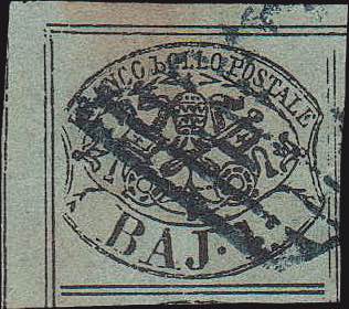 1852 - 1 b., n° 2, adf sup sx ... 