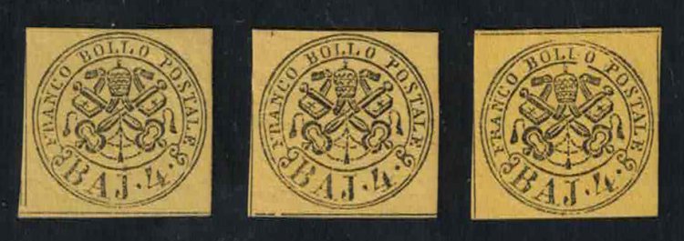 1852 - 4 b. giallo, n° 5A, ... 