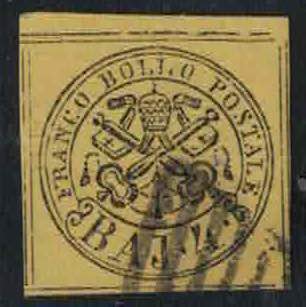 1852 - 4 Bajocchi giallo vivo, n° ... 