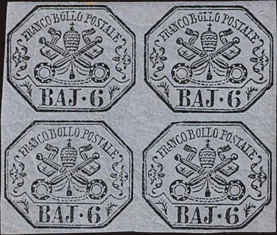1852 - 6 b. lilla grigio, n° ... 
