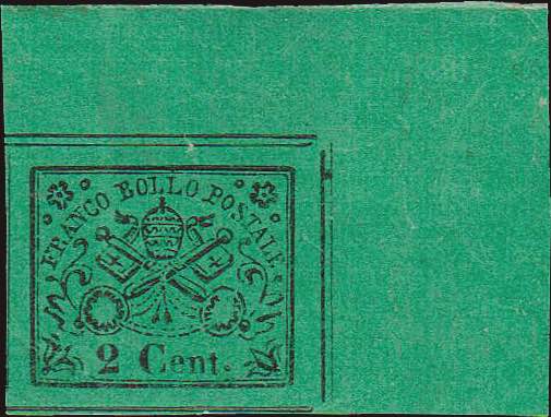 1867 - 2 c. verde giallo, n° ... 