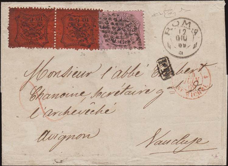 1869 - 10 c. (cp or) + 80 c., ... 