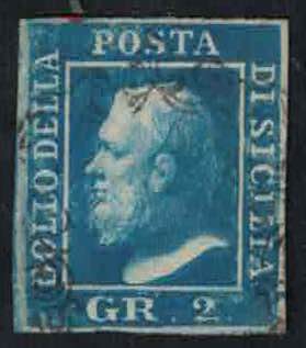 1859 - 2 Grana cobalto scuro, n° ... 