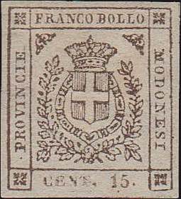 1852 - 15 c. bruno, n° 13, ... 