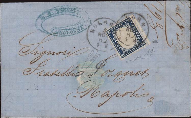 1862 - 20 c. azzurro, n° 2g, ... 