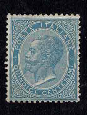 1863 - 15 c. azzurro DLR, n° L18, ... 