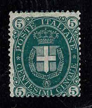 1891 - 5 c. verde, Stemma Sabaudo, ... 