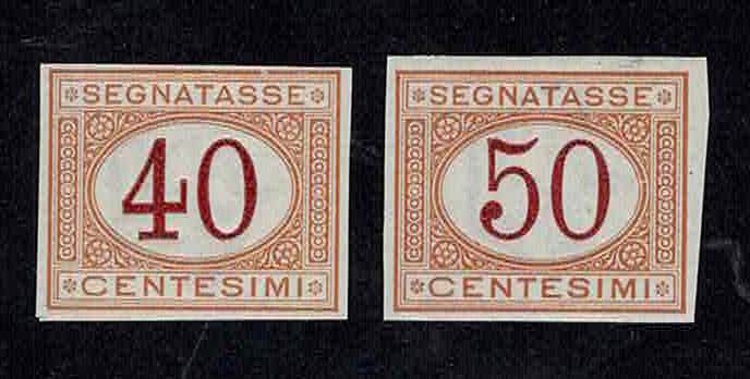1870 - 40 e 50 c., Sx n° P8/P9, ... 