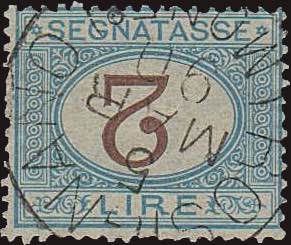 1870 - 2 L. cifra bruna, Sx n° ... 