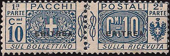 1916 - 10 c. caratteri piccoli, PP ... 