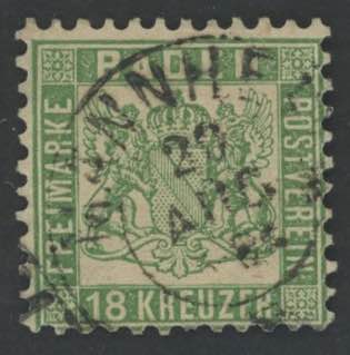 1862 - 18 kreuzer verde, n° 21a, ... 