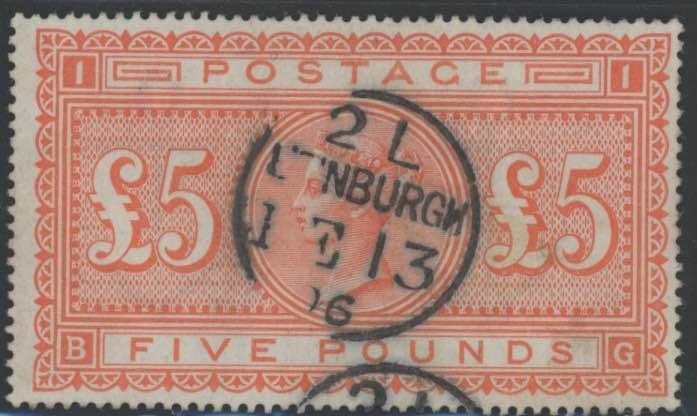 1882 - Vittoria, 5 £ arancio, n° ... 