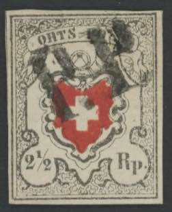 1850 - ORST POST, 2,50 Rp. nero e ... 