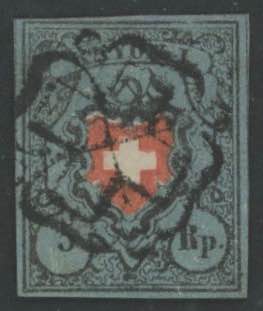 1850 - RAYON I, 5 Rp., n° 14, Zu. ... 