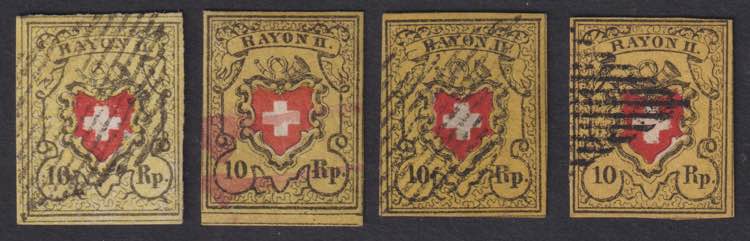 1850 - RAYON II, n° 15 + 15a + ... 