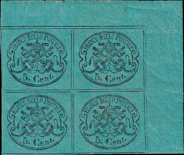 1867 - 5 c. azzurro verdastro, ... 