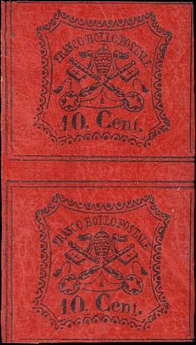 1867 - 10 c. arancio vermiglio, ... 