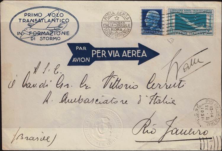 1930 - Balbo 7,70 L., PA n° 25, ... 