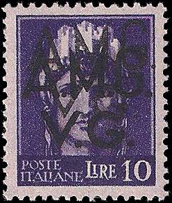 1945 - 10 L. violetto, n° 11e, ... 