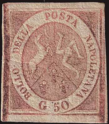 1858 - 50 gr. rosa carminio ... 