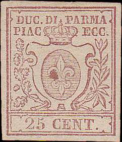 1852 - 25 c. bruno, n° 10, ... 