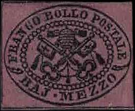 1852 - 1/2 bajocchi lilla vivo, ... 