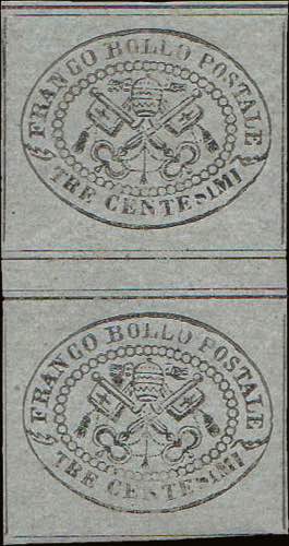 1867 - 3 c. grigio, n° 15, in spl ... 