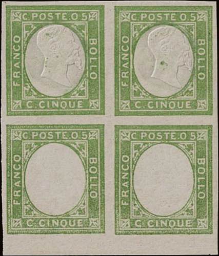 1861 - Non Emessa 5 c. verde ... 