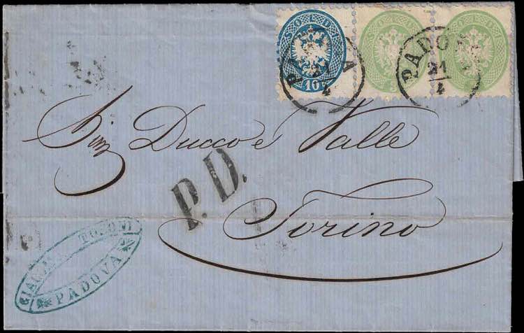 1864 - 3 + 10 soldi, n° 42 (x2) + ... 