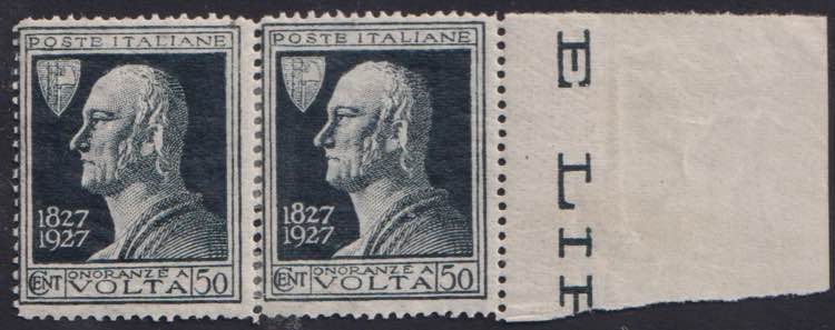 1927 - Volta 50 c., n° 211k, spl ... 