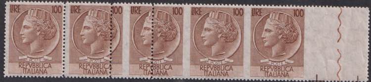 1955 - Turrita grande 100 lire, ... 