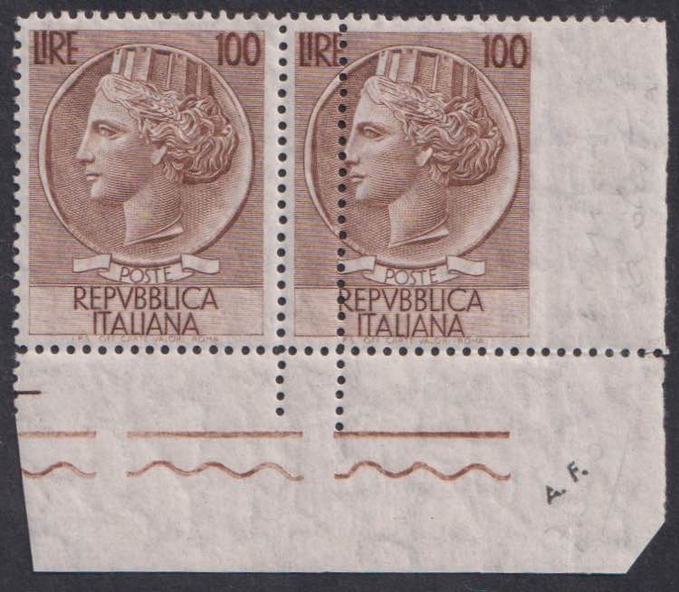 1955 - Turrita grande 100 lire, ... 
