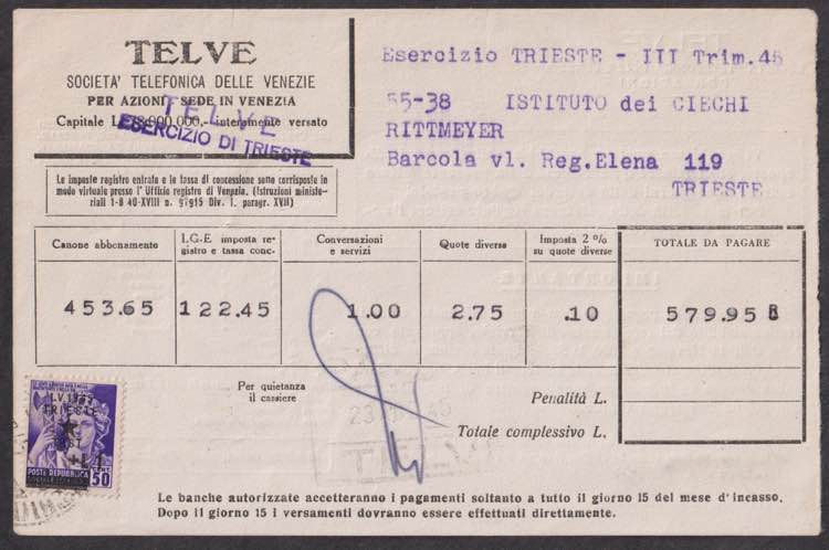 1945 -Sovr. 1 L. su 50 c., n° 4, ... 