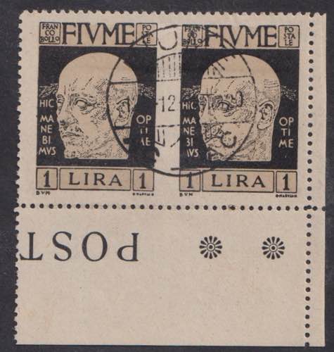 1920 - DAnnunzio 1 Lira nero, n° ... 
