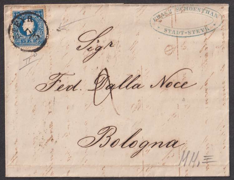 1861 - 15 k. azzurro, n° 16, II ... 