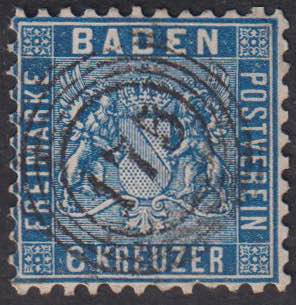 1862 - 6 k. azzurro, n° 14 (Mi ... 