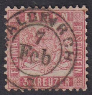 1862/64 - 3 k. rosa, n° 17 (Mi ... 
