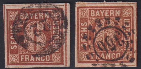 1850 - 6 k. bruno rosso + bruno ... 