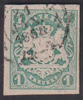 1867 - 1 k. verde, n° 15a (Mi n° ... 