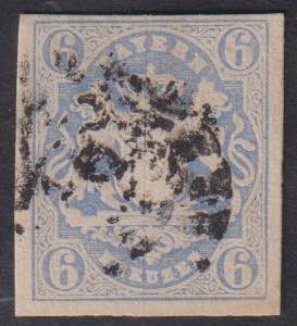 1867 - 6 k. grigio azzurro, n° 17 ... 