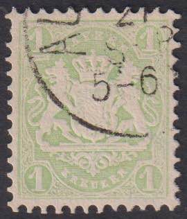 1875 - 1 k. verde giallo, n° 31 ... 