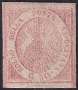 1858 - 50 Grana rosa carminio ... 