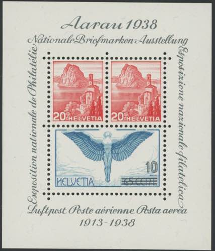 1938 - Aarau, BF n° 4, 4 ottimi ... 