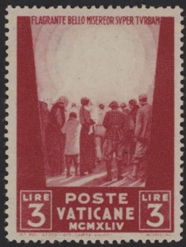 1945 - 3 Lire rosso, n° 100a, ... 
