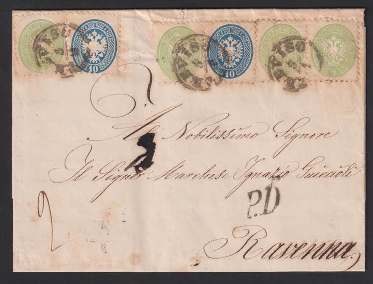1866 - 3 + 10 soldi,  n° 42 (x4) ... 